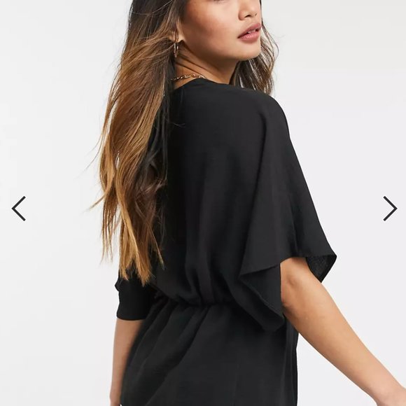 ASOS DESIGN knot front top with kimono sleeve - Picture 7 of 10